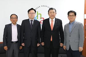 대한요양병원협회 제12대 임선재 회장, 이필순 대외협력위원장(온누리병원 이사장) 본회 내방 간담회 